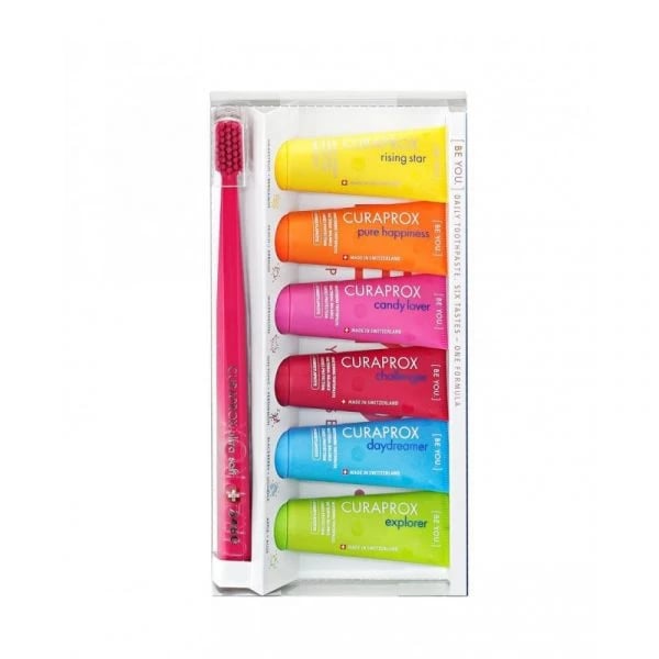 Curaprox Be You Pastas Dentífricas 10ml x6 + Escova de dentes 5460 Ultra Soft