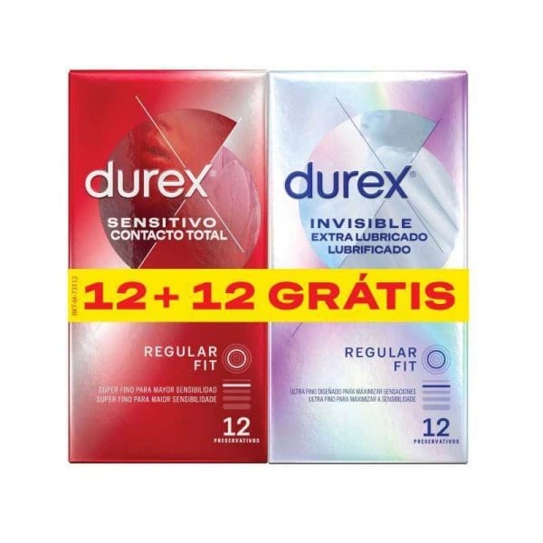 Durex Invis Extr Lub+Sens Cont Tot12+12