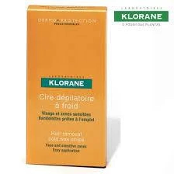 Klorane Derm Prot Banda Depilatória Cera Fria Rosto x6