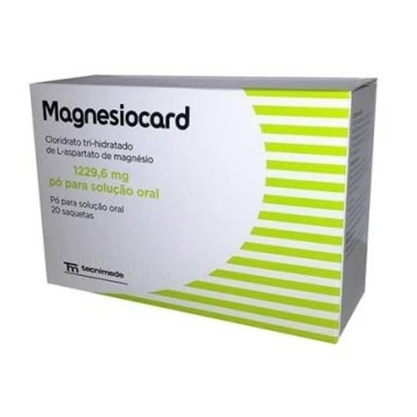 MagnesioCard 1229,6mg Pó Sol Oral Saquetas x20